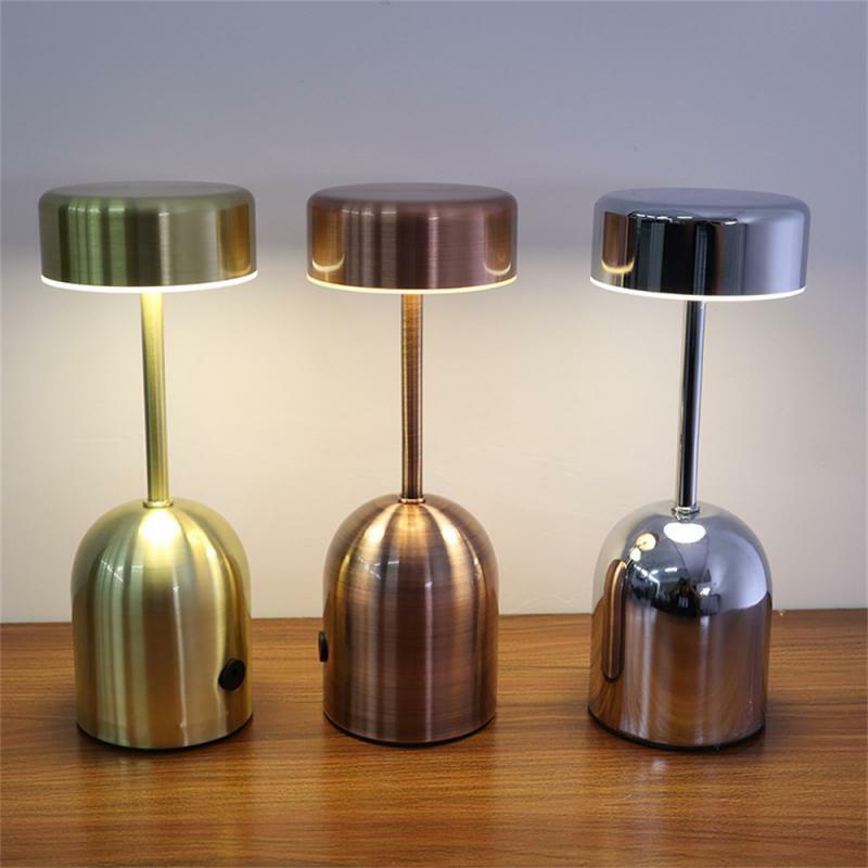 Recarregável Cordless Desk Lamp com Touch Switch, Luzes LED para Bar e Restaurante, Decoração do Quarto, Sala e Hotel, 23x9cm