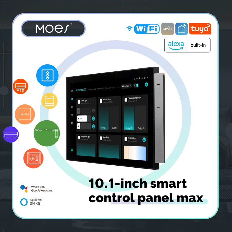 MOES Tuya inteligentny Panel sterowania domu Max 10.1 calowy ekran dotykowy z bramą Bluetooth Zigbee wbudowany budynek domofon kompatybilny