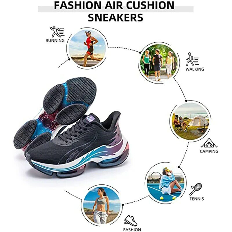 ONEMIX мужские кроссовки для бега с воздушной подушкой, кроссовки из дышащей сетки, уличные атлетические кроссовки для увеличения роста, прогулочная обувь, европейские размеры 35-47
