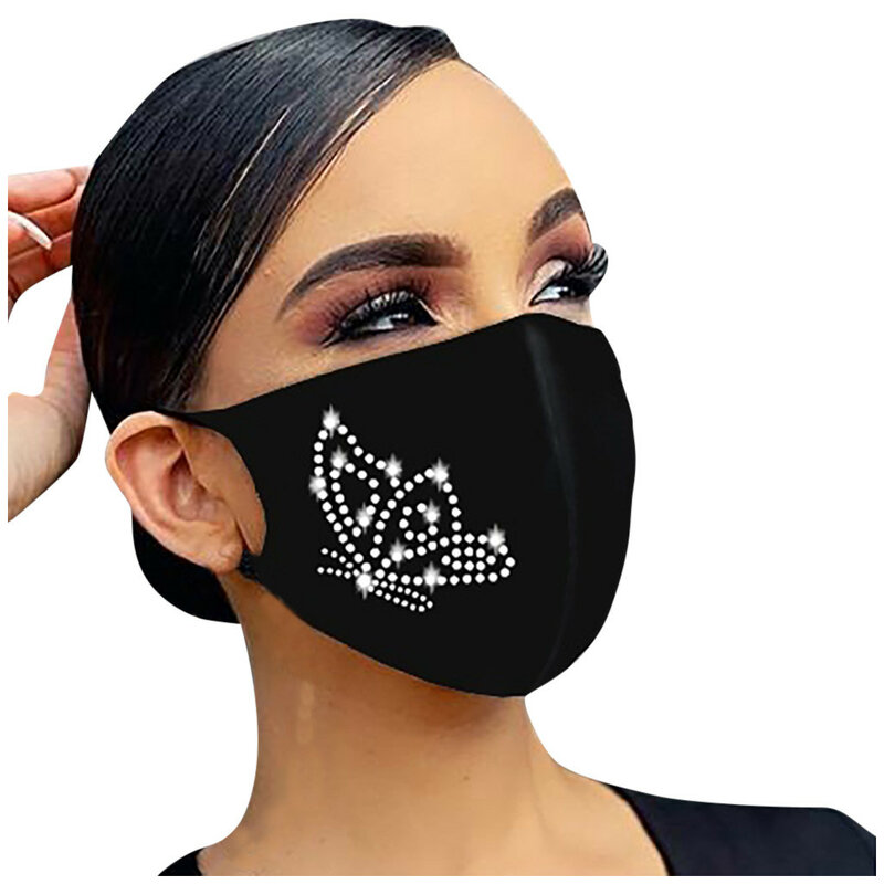 Masque de protection réutilisable et lavable pour femme, respirant, en coton, à la mode, pour le cyclisme, le fitness en plein air, l'été, 1 pièce