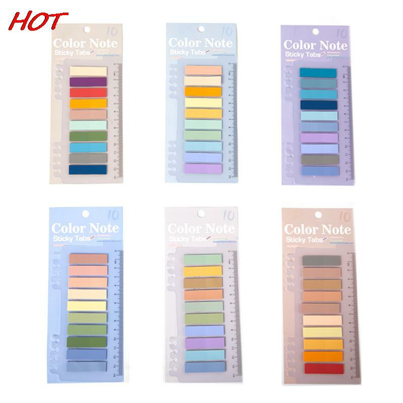 200sheets Morandi Sticky Tabs Sticky Notes  Tabs Page Markers Memo Pad Stickers Notepad Book Annotation Office School Cute