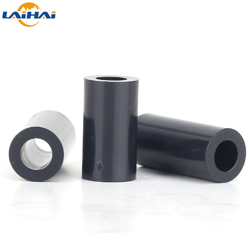 10/ 20/ 50pcs M3 M4 M5 M6 M8 M10 Black ABS Non-Threaded Hollowed Nylon Spacer Round Hollow Standoff Washer PCB Board Screw