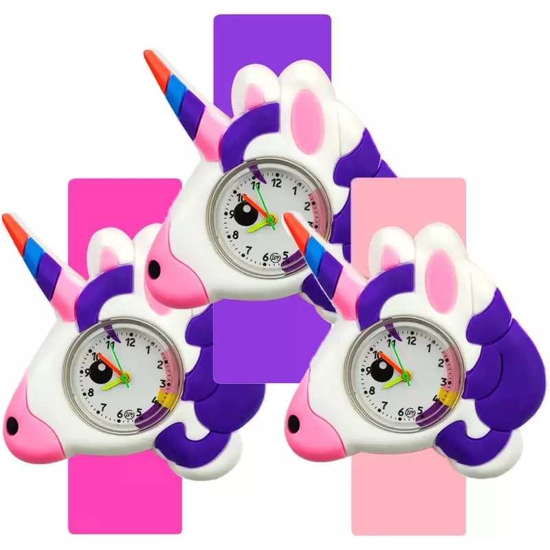 Relógio de pulso infantil de unicórnio, relógio de quartzo para crianças, estudantes, esportes, presentes para meninos e meninas, brinquedo fashion