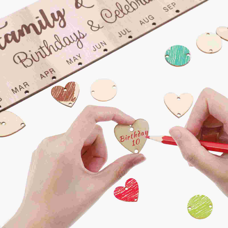 Calendar Birthday Family Board Hanging Wooden Wall Reminder Plaque Diy Personalized Wood Gifts Date Reminding Wedding Decor
