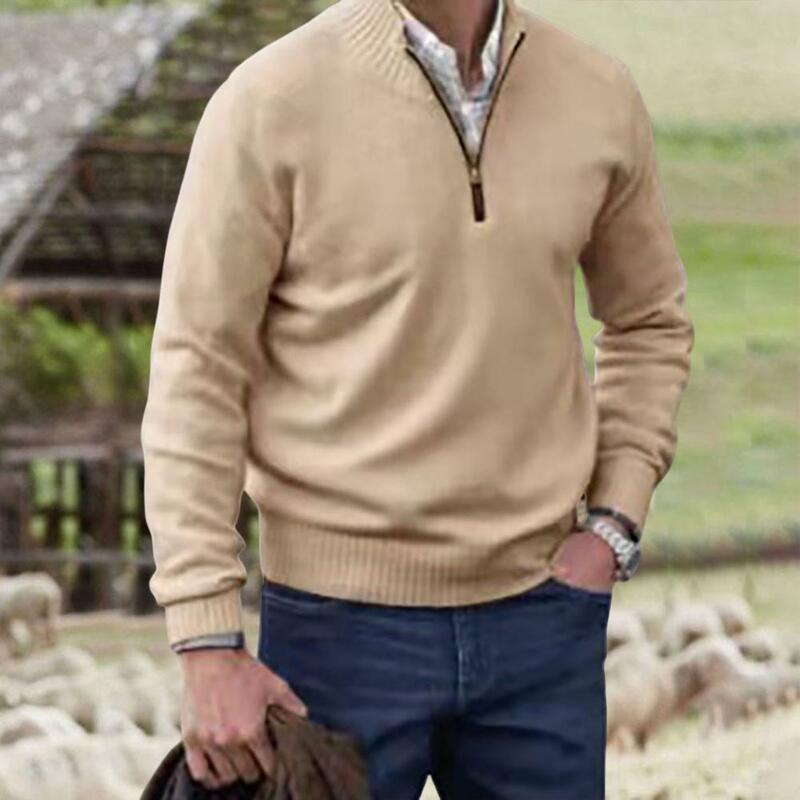 Maglieria da uomo Chic maglione Versatile maglione spesso autunno inverno uomo Casual stile semplice maglione a prova di freddo