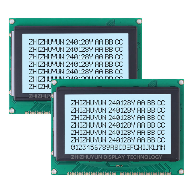 LCD240128Y Emerald Green Light Black Characters Graphic Dot Matrix Screen 240*128 LCD Module LCM Monochrome Screen Module
