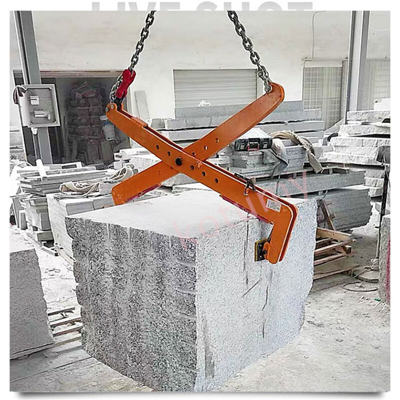 Klem pengangkat vertikal kaca batu marmer, ukuran bukaan batu pengangkat kelas industri 30-51CM 350KG