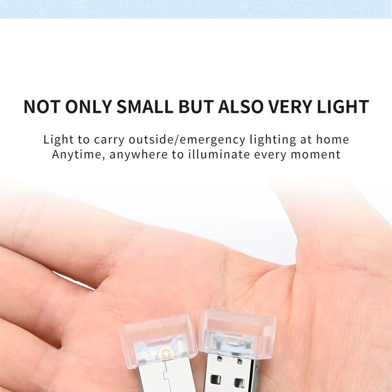 شحن مجاني USB صغير Led سيارة ضوء السيارات الداخلية جو ضوء مصباح الزخرفية الإضاءة في حالات الطوارئ ل أضواء القراءة ليلة