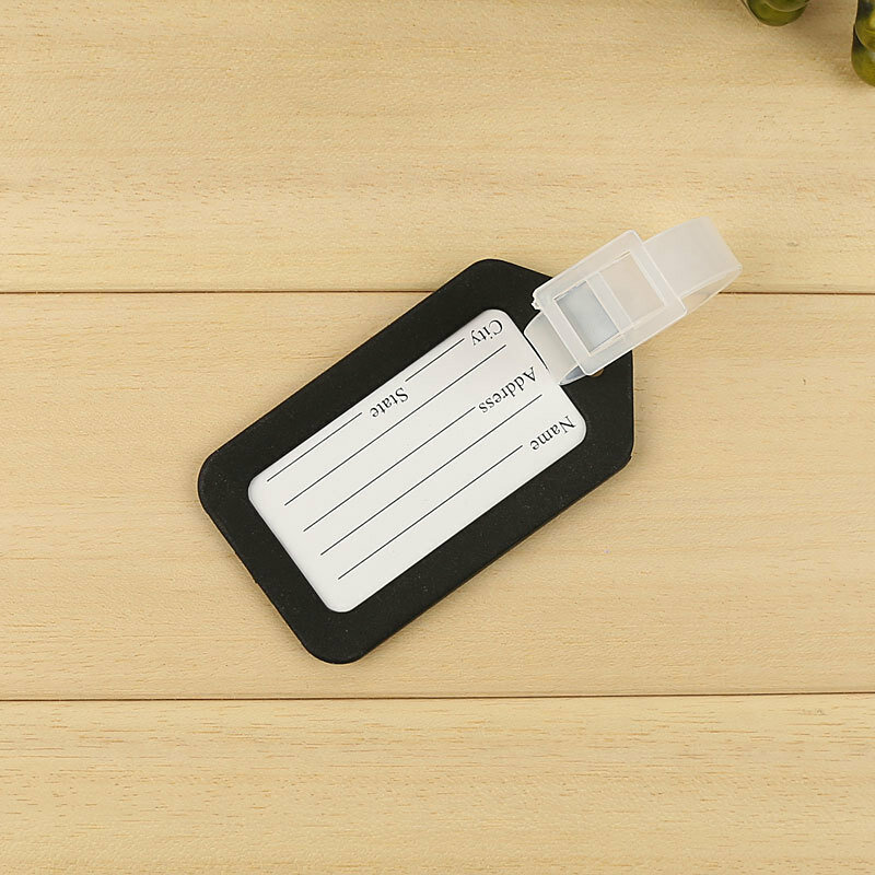 1x Luggage Tag Plastic Baggage Tags Women Men Boarding Shipping Suitcase ID Address Name Holder Bag Label Travel Accessory