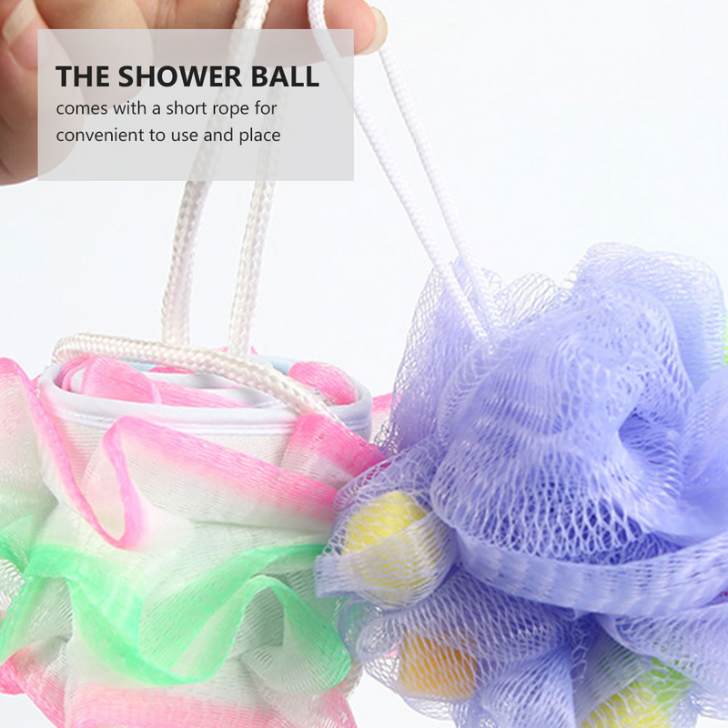 8pcs Shower Kids Exfoliating Mesh Ball Balls Body Wash spugna da bagno esfoliante per bagno Home Hotel