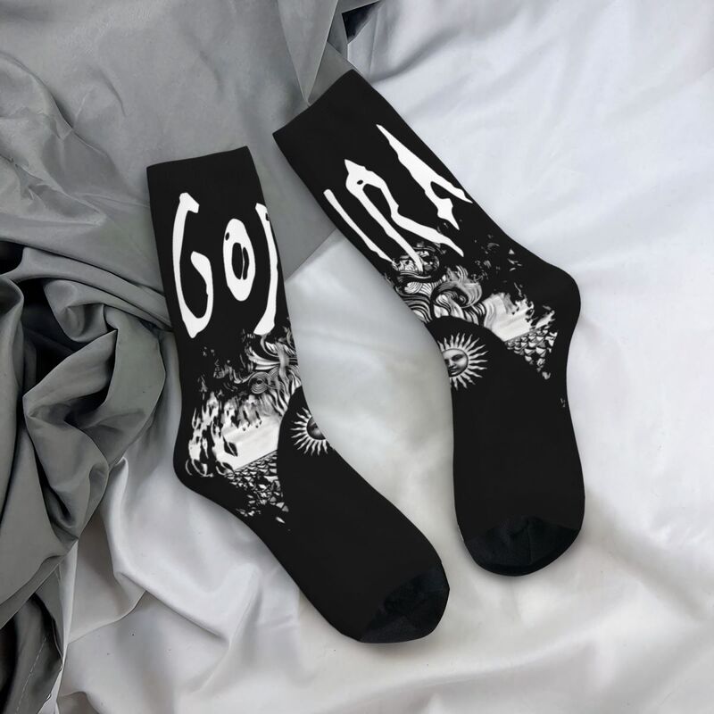 Gojiras Rock Metal Band Socks Men's Women's Funny Happy Socks Hip Hop Spring Summer Autumn Winter Middle Tube Socks Gift