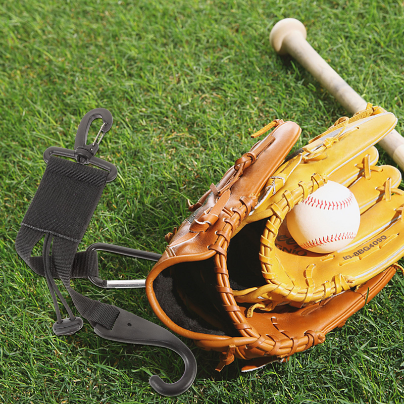 Ganchos de equipo de béisbol, soporte de montaje para sombrero, colgador de guantes de Softball, palo de Clip de poliéster