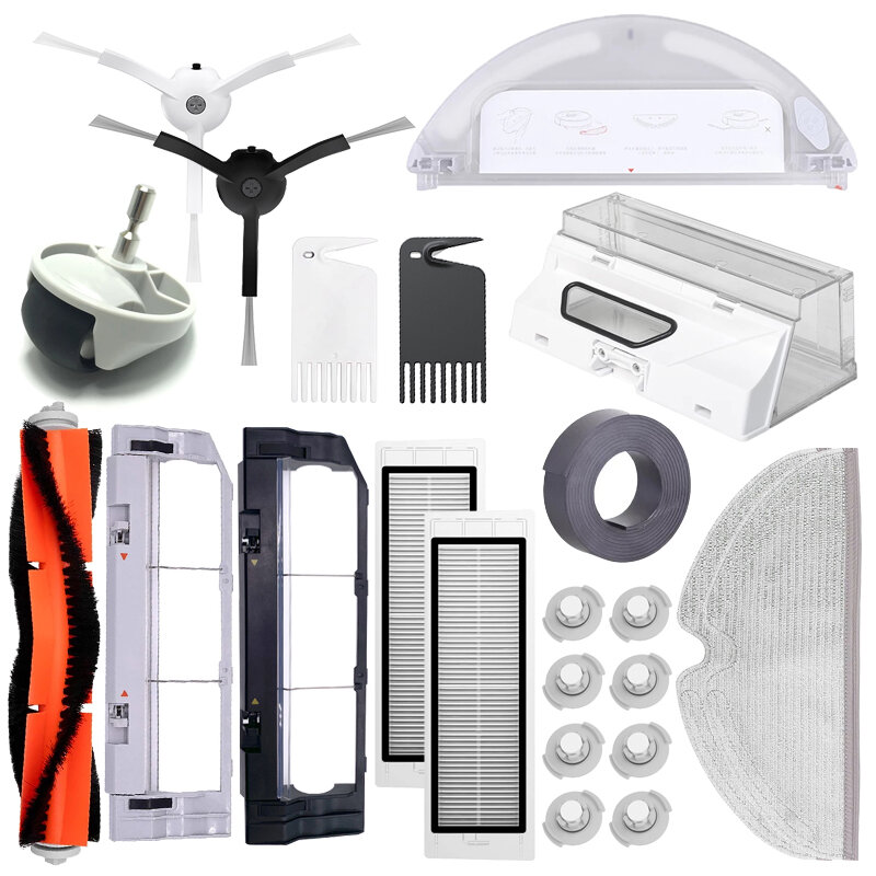 Roborock 순수 진공 청소기 예비 부품, HEPA 필터 걸레 천, 측면 및 메인 브러시 액세서리, S5 S50 S51 S55 S6 S60 S6