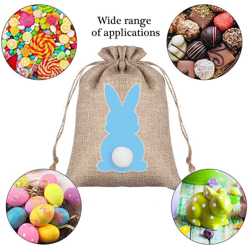 Ostern Kordelzug Taschen Bunny Drucken Säcken Behandeln Süße Goody Taschen für Baby Dusche Hochzeit Party