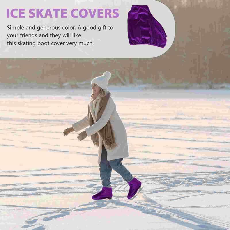 Fundas protectoras de patinaje sobre ruedas para niños, protector portátil para botas de patinaje sobre hielo, protector de poliéster