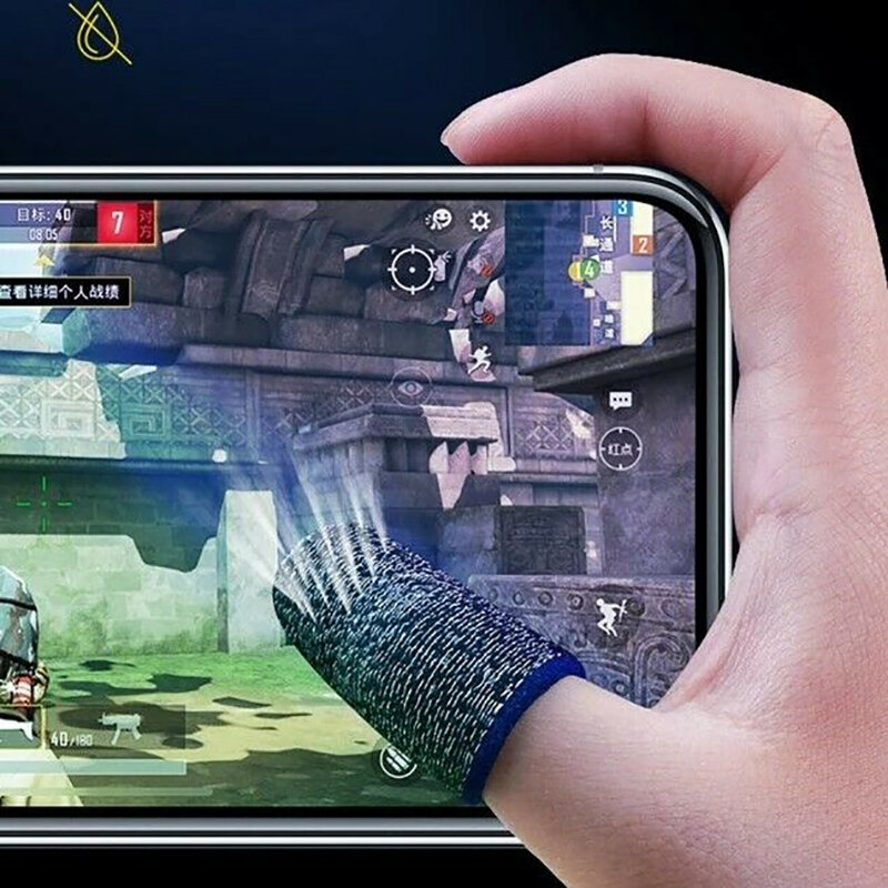 1 Paar Super Dunne Gaming Vinger Mouw Ademende Vingertoppen Voor Pubg Mobiele Games Touchscreen Zweetbestendige Anti-Slip Accessoires
