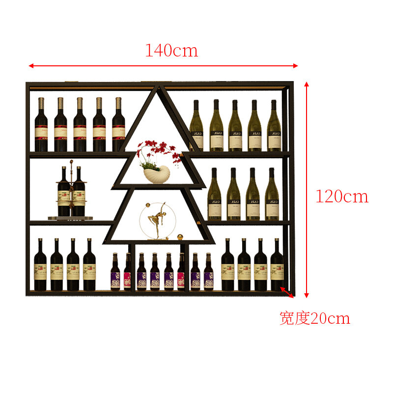 Einzigartige Lagerung Weins chränke moderne Schnaps Cocktail Display Weins chränke Metall Wand stojak na wino