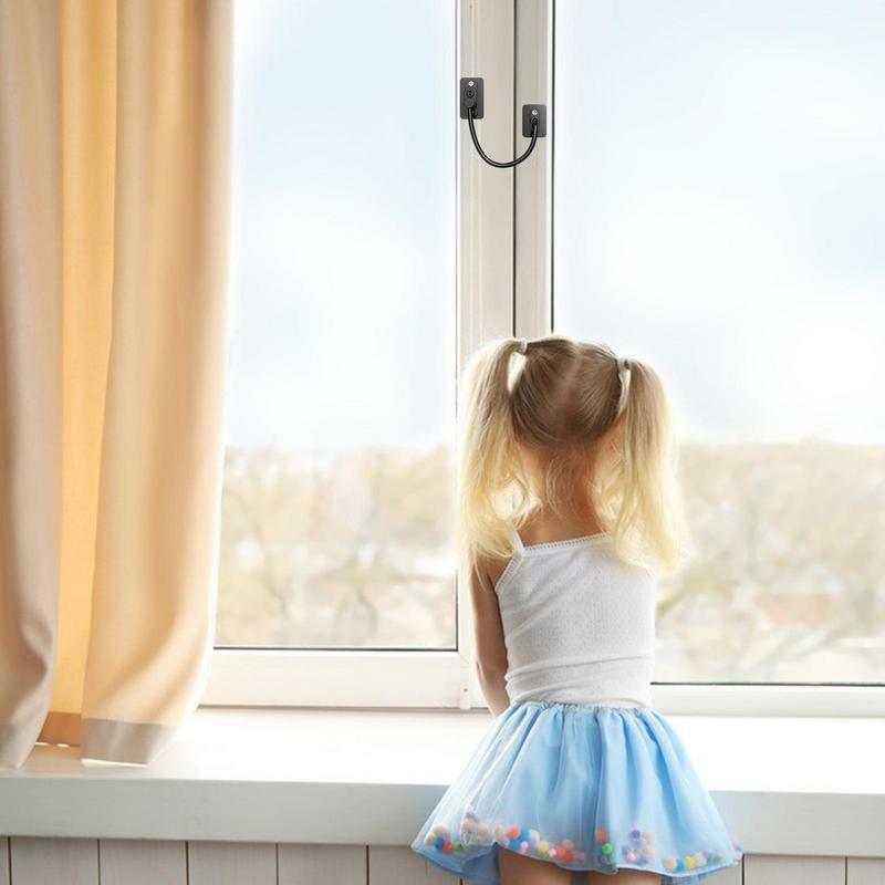Cerradura de límite de ventana para niños, cerradura de seguridad para puerta y ventana, resistente a los arañazos, para cajones, armarios y
