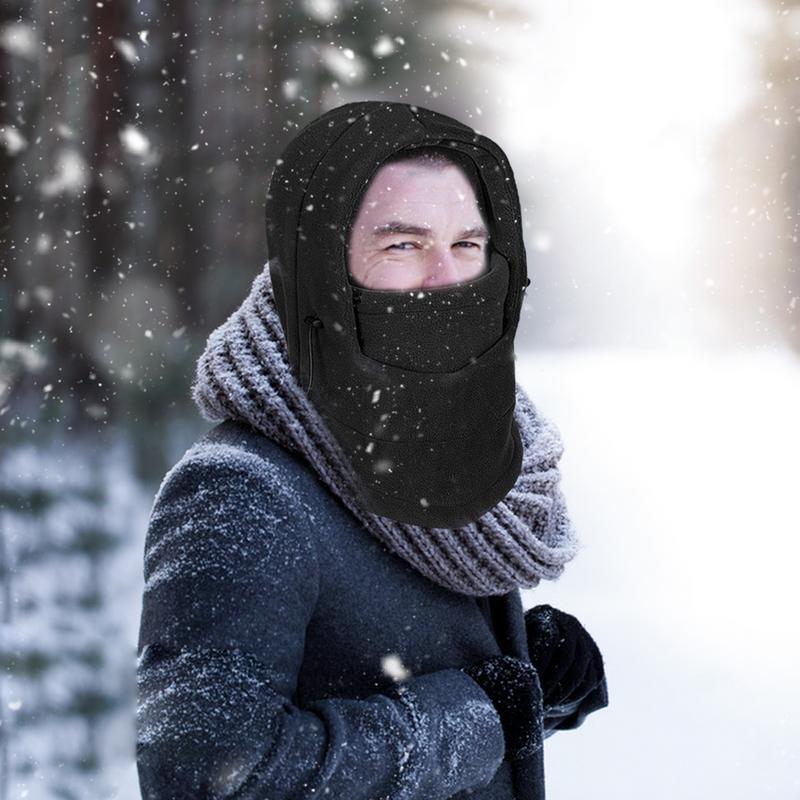 Warme Ski maske Hals manschette warme Kopf bedeckung Thermo hut Winter mütze Maske Fleece gefüttert Voll gesichts abdeckung zum Skifahren Snowboarden