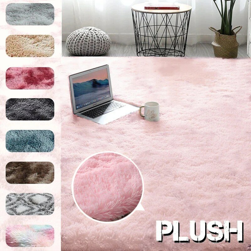 Dywan do salonu dekoracja Nordic puszyste miękkie duże dywaniki jasny kolor antypoślizgowy różowy dywan
