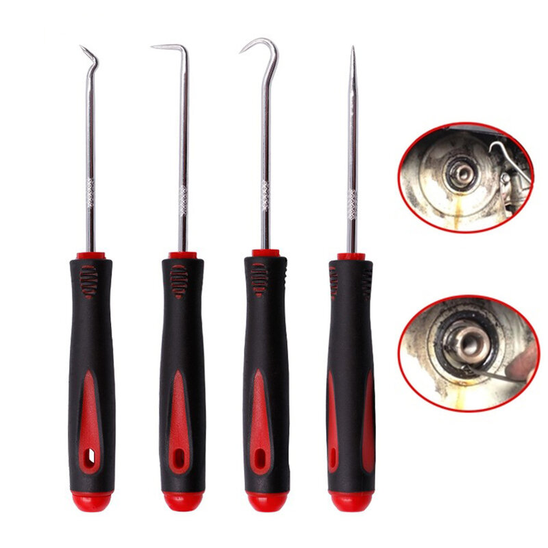 4PCS Car Auto Vehicle Oil Seal Screwdrivers Set O-Ring Seal Gasket Puller Remover Pick Hooks Durable Tools