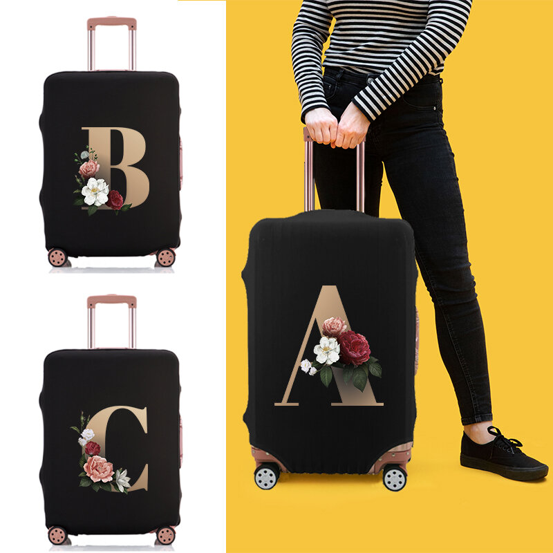 Traveling Luggage Case Thicker Bag Luggage Cover 26 Letter Series Luggage Protective Cover Luggage Accessories for 18-32 Inch