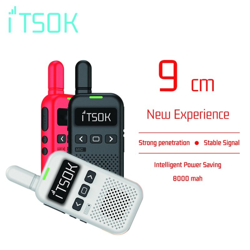 2Pcs ใหม่ Mini ของเล่น Itsok M1 1 ~ 5 Km UHF ของขวัญเด็กแท็บเล็ตที่มีสีสันลำตัว Two Way วิทยุ walkie Talkie ยาว CB