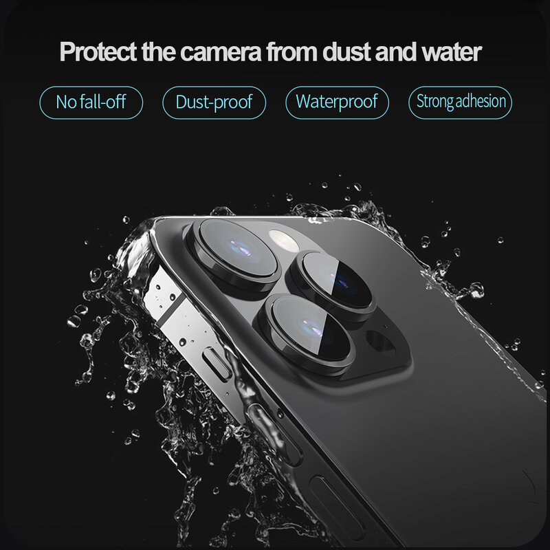 Nillkin-واقي عدسة الكاميرا لهاتف iphone 15 ، غشاء زجاج مقسى ، مقاوم للماء ، غطاء كامل ، غطاء خلفي