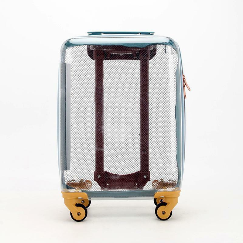 Bagagem de embarque transparente, caixa do trole do tamanho da cabine, maleta leve pequena, 20"