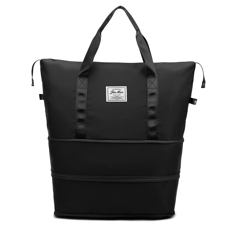 Dupla camada de expansão de grande capacidade bolsa de viagem bolsa feminina duffle saco seco molhado separação feminina bagagem sacos de ombro