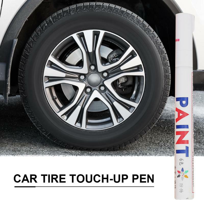 Car Tire Tread Mark Pen Car Scratch Repair Pen Automotive Tire Marking Paint Pen Aluminum Tube Home DIY Marker Touch-Up Paint