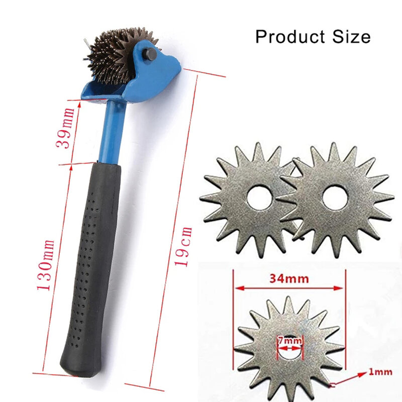 Grinding Wheel Dresser Tool 190mm Hand Holder Correction Device With 40Pcs Star-toothed Cutters Set Grinder Wheels Accessories