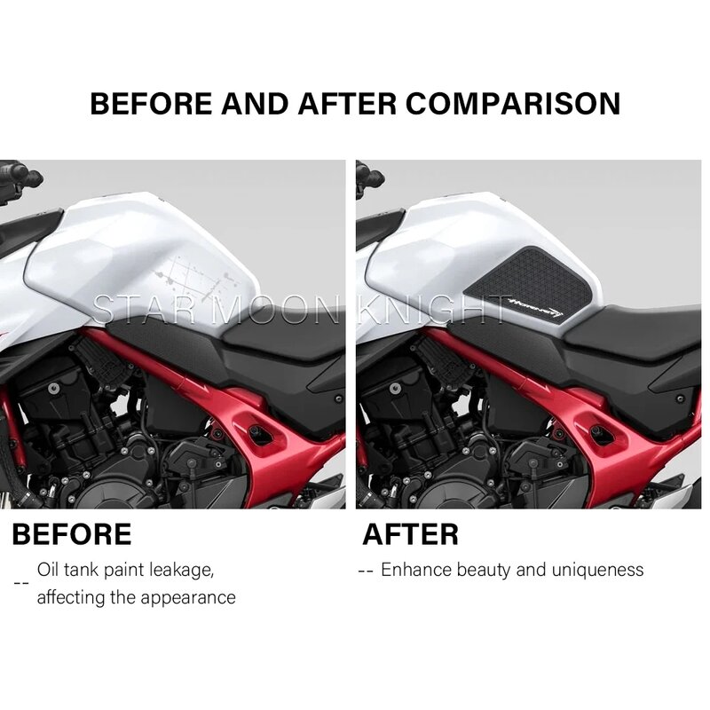 Per Honda CB750 Hornet 2023- CB 750 moto Side Fuel Tank Pads adesivi protettivi decalcomania Gas Knee Grip Traction