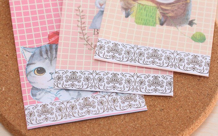 사랑스러운 꽃 모양 만화 봉투 선물 카드 아기 사무실 공급 결혼식 편지 초대장 한국어 편지지, 10 개