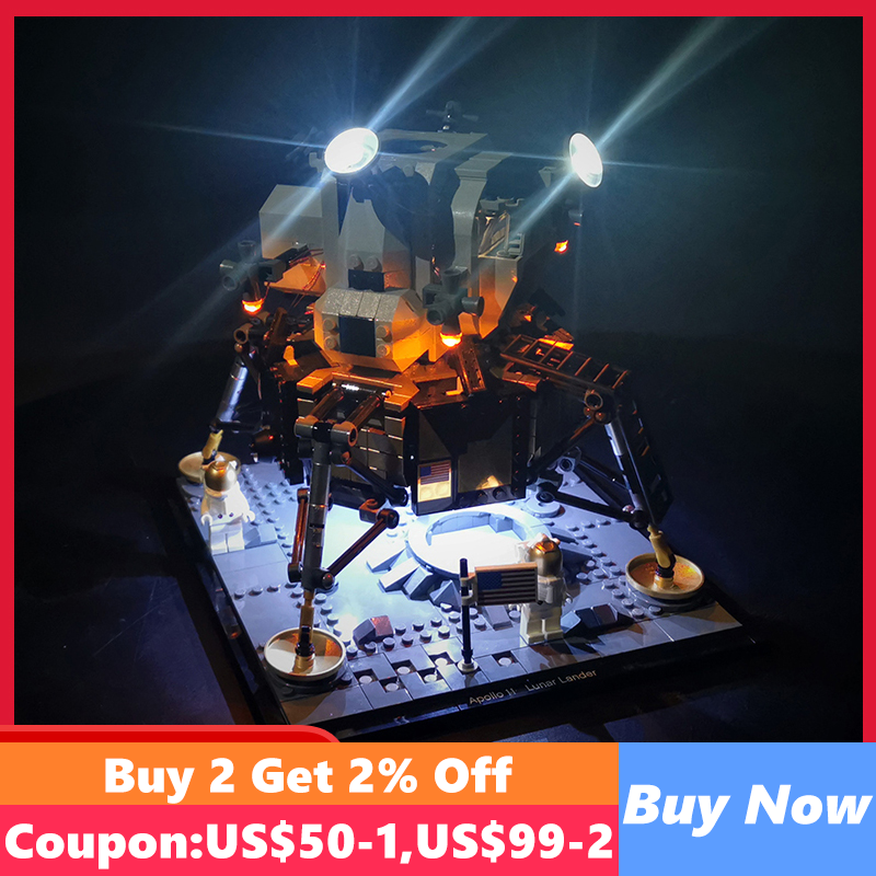 Led Licht Kit Set Für 10266 Apollo 11 Lunar Lander Bausteine Ziegel (Nur Lichter) nicht Einschließlich Modelle DIY Spielzeug Zubehör