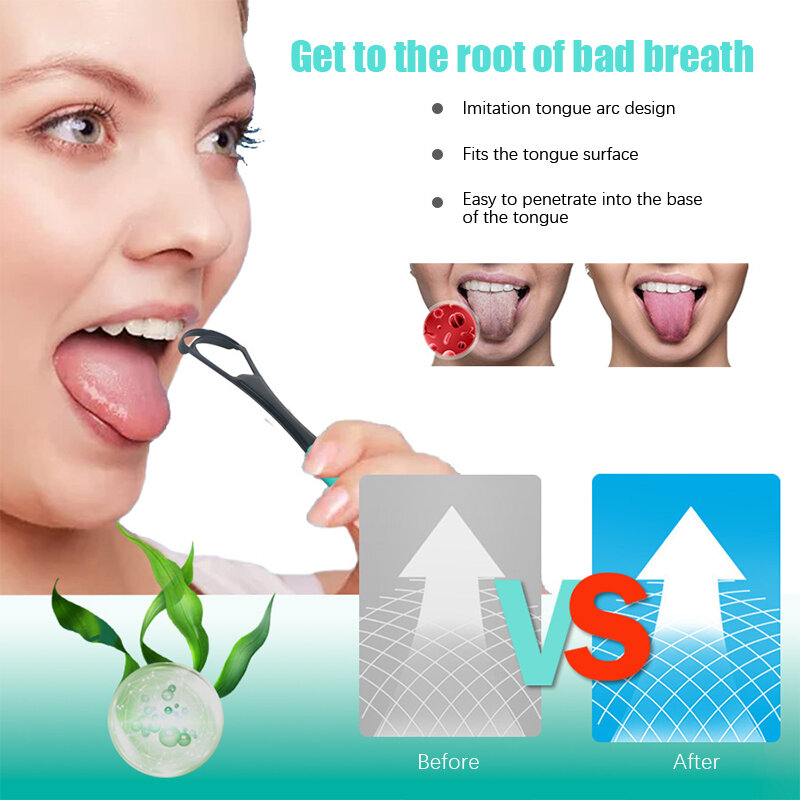 Dwuwarstwowa skrobaczka do języka silikonowa szczotka do skrobaczka do języka czyszcząca pojedyncza pielęgnacja jamy ustnej klasy spożywczej, aby utrzymać świeży oddech w zdrowie jamy ustnej
