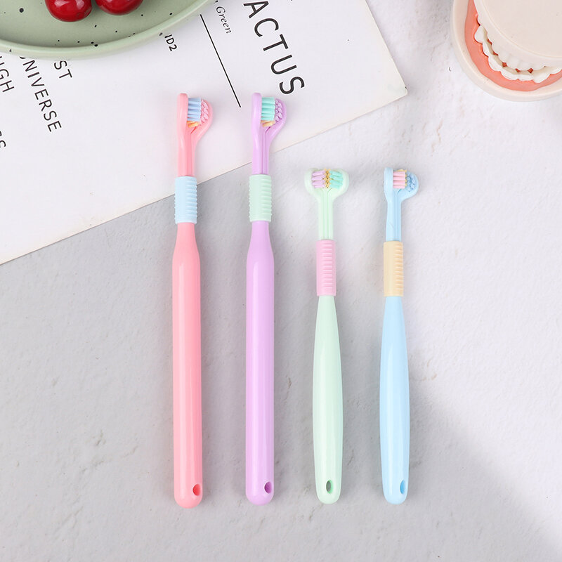 1PCS Three Sided Toothbrush Soft Bristle Tooth Brush Ultra Fine Soft Toothbrush Oral Care Safety Teeth Brush Oral Health Cleaner