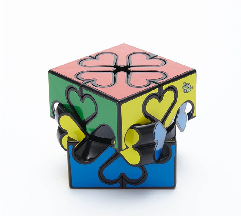 LanLan 기어 하트 퍼즐 매직 큐브, 행운의 클로버, 이상한 모양, 전문 스피드 큐브, 교육용 장난감
