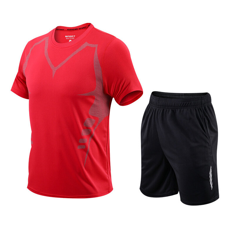 Camiseta de manga curta masculina e shorts conjunto de 2 peças de treino, roupa esportiva de jogging masculina, conjuntos casuais de roupas masculinas, moda verão
