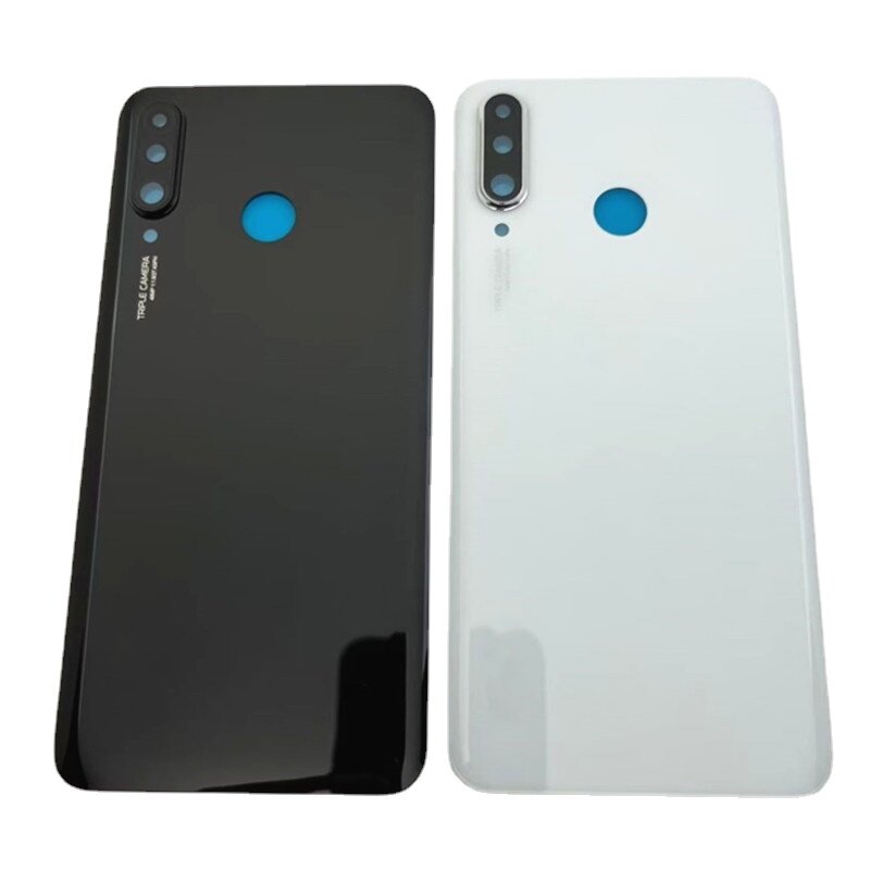 New For Huawei P30 Lite Nova 4e P30Lite Rear Door 3D Panel Housing Case Adhesive +Camera Lens Replace Glass Battery Back Cover