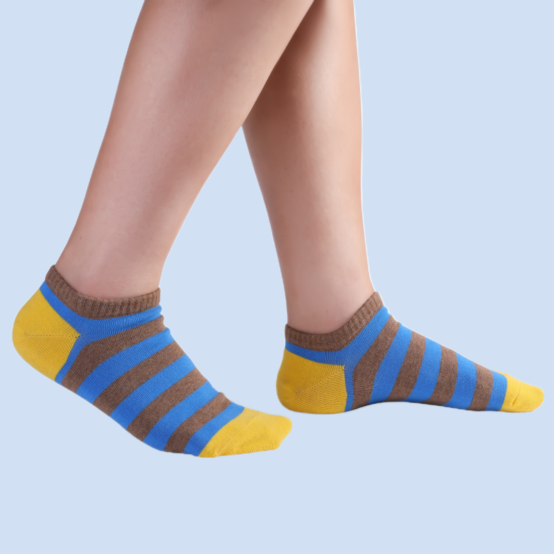 2024 New 5 Pairs Low Cut Men Socks Solid Color Stripe Breathable Cotton Socks Sport Short Socks Women Men Funny Ankle Socks