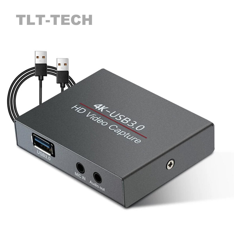 HDMI 캡처 카드 USB 3.0 4K 오디오 비디오 캡처 카드 루프 아웃 1080P 60FPS Nintendo Switch Xbox 용 라이브 스트림 캡처