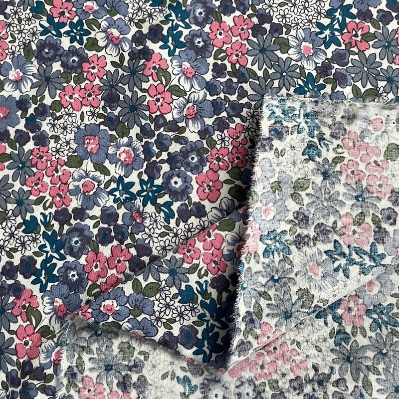 Tissu popeline 100% coton à fleurs colorées, 145x50cm, 40S Tissun Pages, pour enfants, bébé, robes de gril, jupe, bricolage, fait à la main