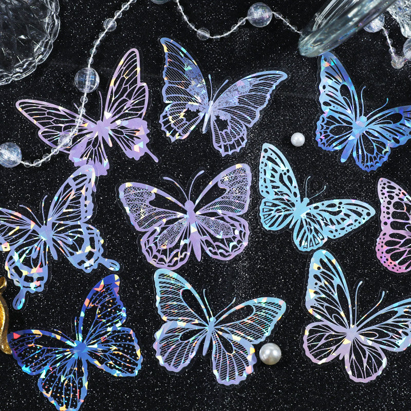8 paczek/partia motyl z serii do kreatywnej dekoracji retro DIY naklejki dla zwierząt