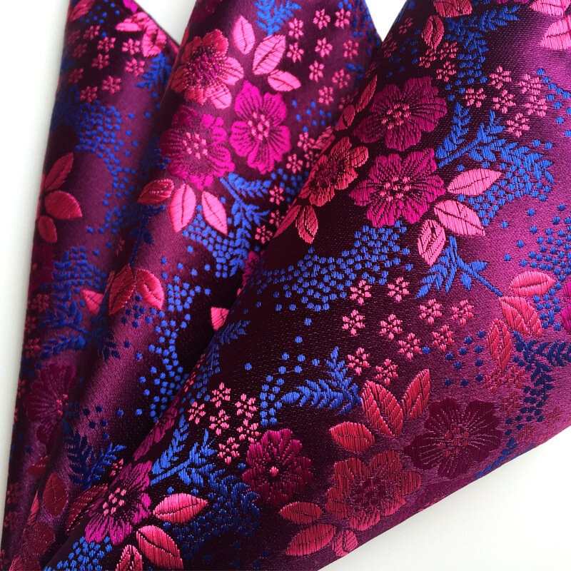 Pañuelo cuadrado de lujo para hombre, toalla Jacquard, bolsillo de flores, moda Popular