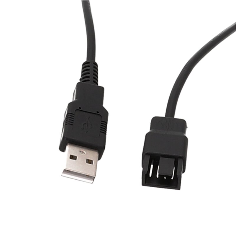 Baru USB untuk 4PIN Fan Power Supply Kabel USB Ke 4pin 3Pin Laptop Fan Kabel Listrik 5V 30/50/100CM Dropship