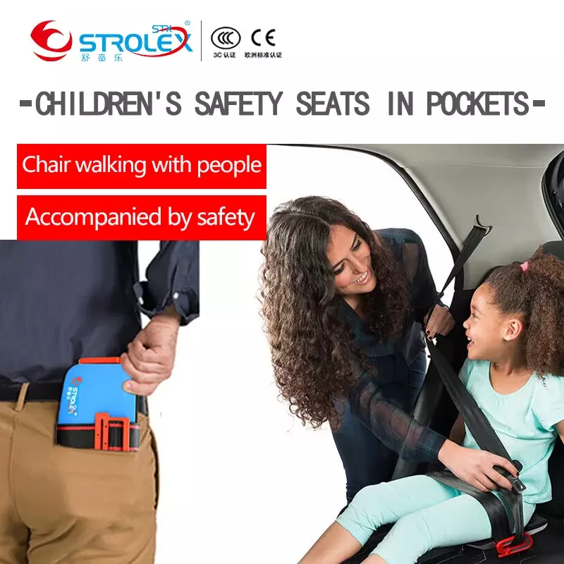 Ifold-Asiento de seguridad portátil y plegable para niño, asiento infantil para coche con arnés de seguridad, tamaño de bolsillo, accesorio de viaje para bebé con agarre y refuerzo