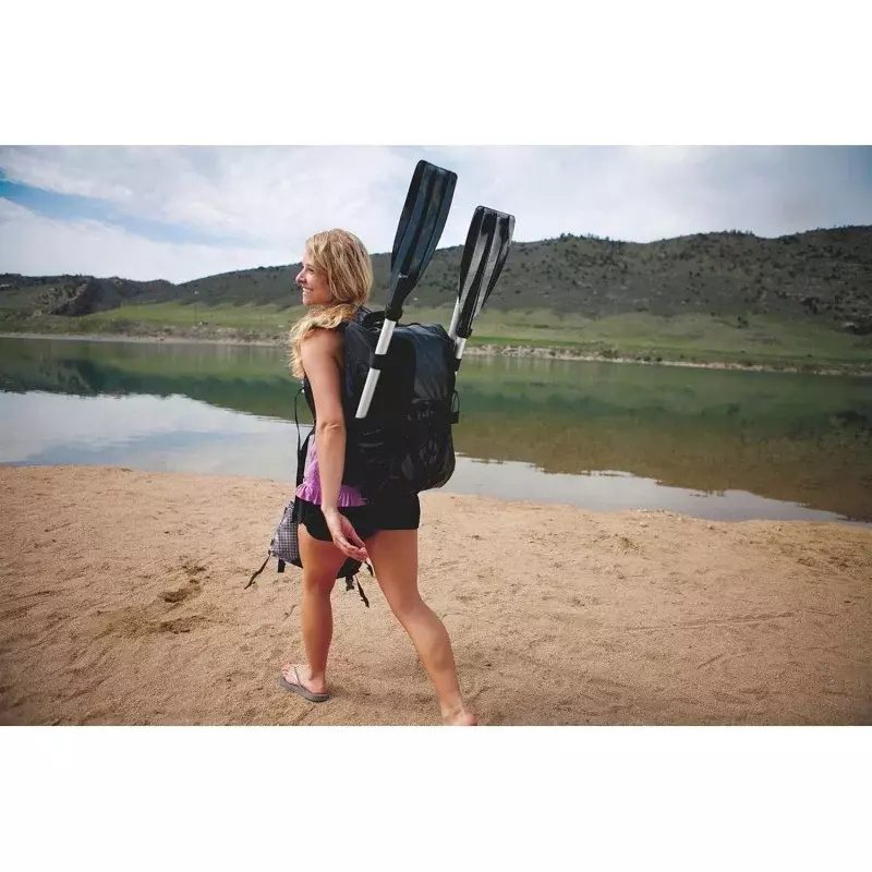 Sevylor Quickpak K1 1-person inflatable kayak, kayak folds into backpack with 5-minute setup, 21-gauge PVC construction; hand Pu
