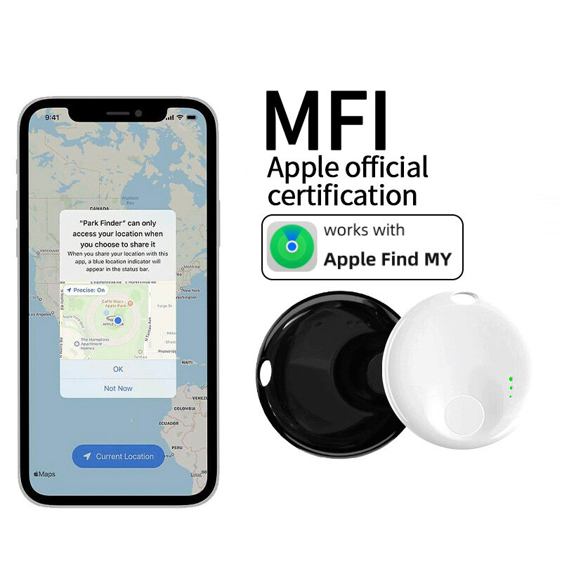 Anti-risco Air Tag Chaveiro, N Tag, GPS Item Finder Tracker, Preto, Apple Air Tags Acessórios