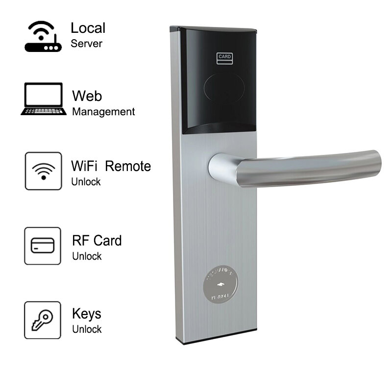 Hotel Electronic BLE Wireless Door Lock Using 13.56mhz Mifare Card